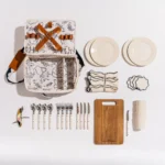 CamPink Riviera White Picnic Set - Image 2